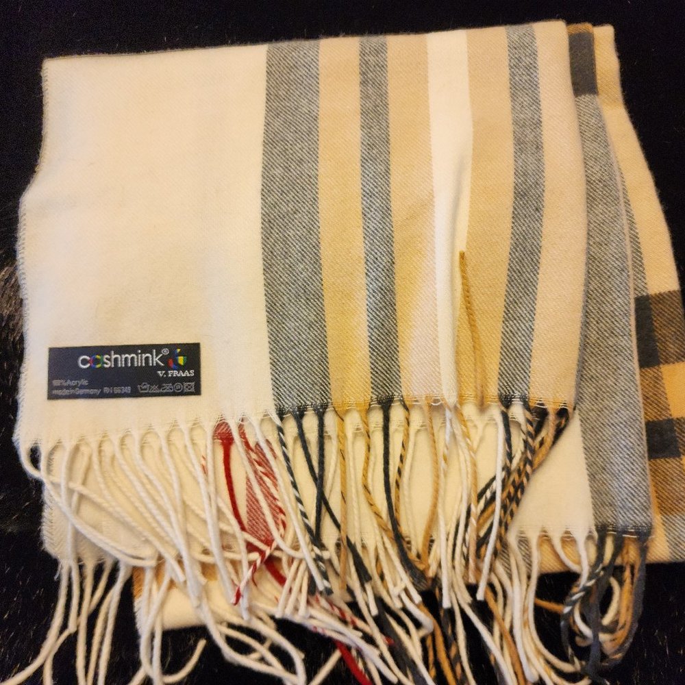 Cashmink cream scarf
